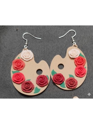 Kanem3D Palette Gül Küpeler