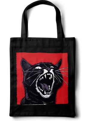 INKD Bez Çanta – Angry Cat Tasarım - 35X40