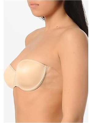 Yeni İnci Kadın Yandan Yapışkan Detaylı Push Up Sütyen 8004