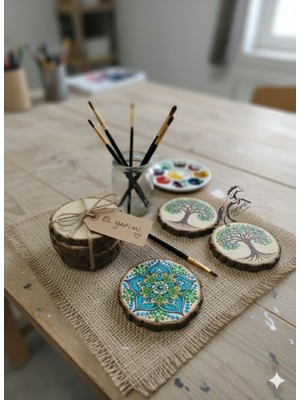 KRB Ahşap 10 Adet Odun Dilimi, Ağaç Dilimi, Kütük Dilimi, 8-10 cm Çapında