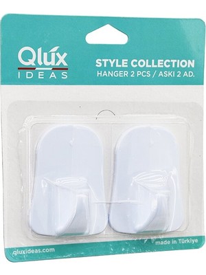 Go İthalat Qlux L-00735 2pcs Opak Beyaz Plastik Askı (5314)