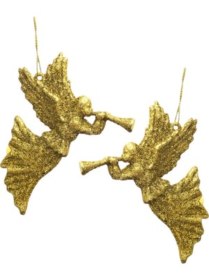 Empressco Yılbaşı Ağacı 2li Melek Figürleri, Şık ve Renkli Dekorasyon Parçaları