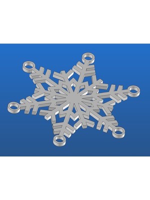 Empressco Beyaz Kar Tanesi Ağaç Süsü, 10 Cm, 5'li Paket, Yılbaşı ve Noel Dekorasyonu