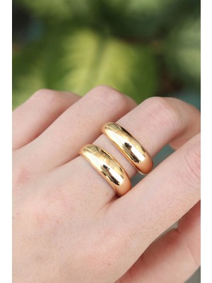 Eco Port Pirinç Gold Renk Ayarlanabilir Şerit Yüzük