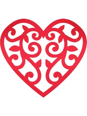 Empressco Renkli Keçe Yılbaşı Süsleri Amerikan Servisi, 2 Adet, Kiraz Detaylı, Şık ve Eğlenceli