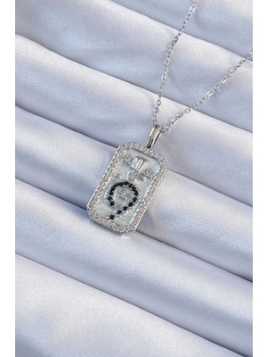 Eco Port 316L Çelik Zincir Gümüş Renk Zirkon Taşlı Minimal Papatya Figürlü Tarot Kolye