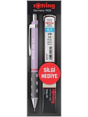 Rotring Tikky Versatil Lila Kalem 0.7+Min+Silgi Hediye