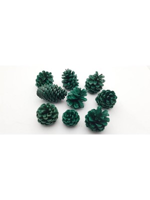 Empressco Yeşil Boyalı Kozalak Dekoratif Süsleme, Yılbaşı ve Noel Ağacı Için 30 Parça