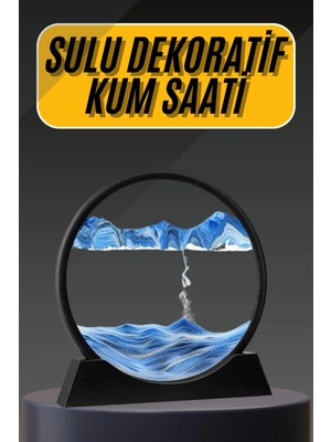 Venüs Shopping 3D LED Işıklı Kum Saati Gece Lambası Hareketli Sulu Kum Saati Dekoratif