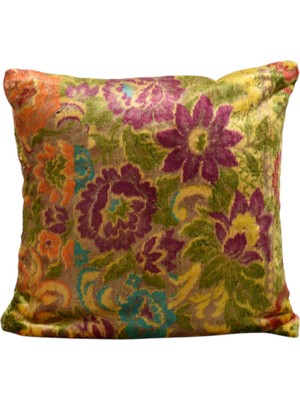 Kilim Antik Kadife Dokuma Dekoratif Kilim Kırlent Yastık Kılıfı 0915 - Yeni - Çok Renkli