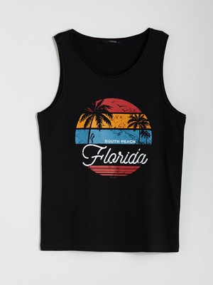 Lc Waikiki Yeni Sezon Bisiklet Yaka Baskılı Erkek Atlet