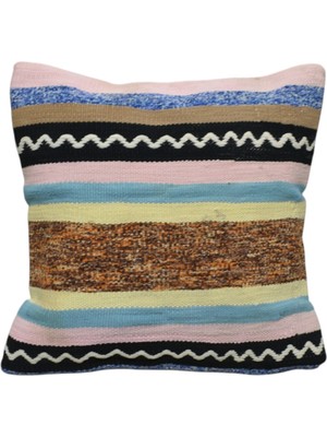 Kilim Antik El Dokuma Dekoratif Kilim Kırlent Yastık Kılıfı 0929 - Yeni - Çok Renkli