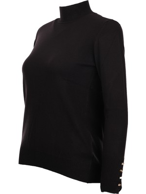 On Kadın Minimalist Boğazlı Uzun Kol Kazak - Günlük & Özel Gün