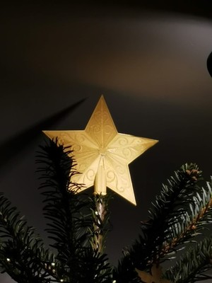 Empressco Işlemeli Noel Yıldızı Süsü, Ağaç Tepesi Dekor, Parlak ve Şık Tasarım