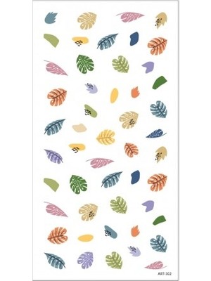 Artikel Monstera Yaprakları Tırnak Dövmesi, Tırnak Tattoo, Nail Art, Tırnak Sticker