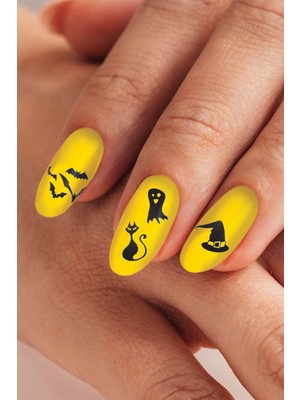Artikel Halloween-1 Tırnak Dövmesi, Tırnak Tattoo, Nail Art, Tırnak Sticker