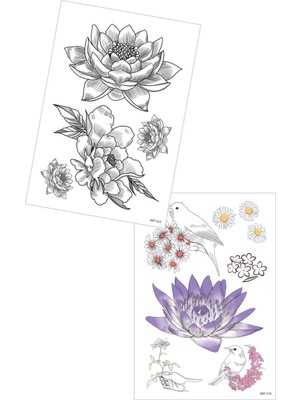 Artikel 2'li Geçici Dövme Seti,geçici Tattoo ,vücut Dövme,kol Bilek Dövme,boyun Dövme,sırt Dövme