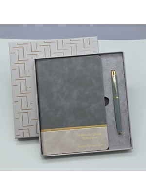 Öğretmenler Gününe Özel Deri Defter ve Kalem Set