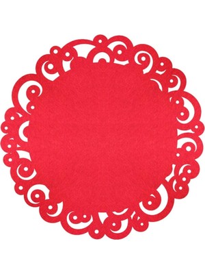 Empressco Kırmızı Keçe Yılbaşı Süsleri Amerikan Servisi, 2'li Set, Renkli, Şık ve Eğlenceli