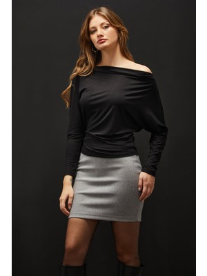 FullaModa Basic Kaşe Kalem Etek