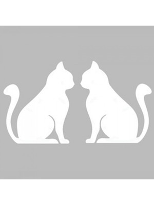 Artikel Oturan Kedi 2 Stencil Tasarımı 30 x 30 cm