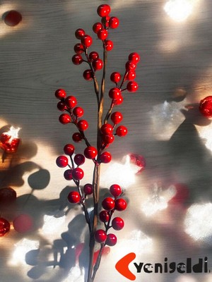 Empressco El Yapımı Kırmızı Uğur Kokina Yılbaşı Süsü, 70 Cm, Büyük Boy, Red Berry, Süs, T11511