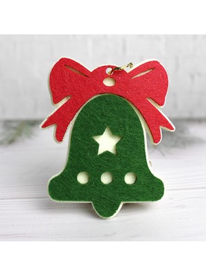 Empressco Mavi Keçe Yılbaşı Süsü, Geyik Figürlü 2 Adet Yılbaşı Ağacı Dekoru