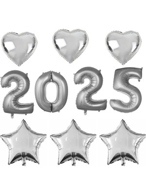 Empressco Parlak Gold Yılbaşı Balon Seti 2025, Şık ve Eğlenceli Parti Dekorasyonu