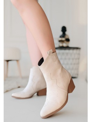 Shoegar Akver Bej Nubuk Topuklu Bot