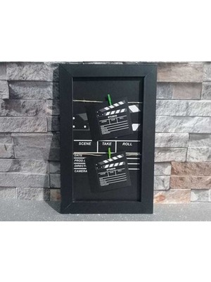 Klaket Tasarımlı Ipli ve Mandallı Fotoğraf Çerçevesi No: 1