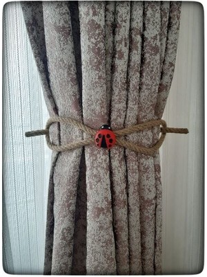 Braçol Kanat Perde Tokası Tül Perde Tutucu Perde Süs Uğur Böceği Ile Uğur Gelsin