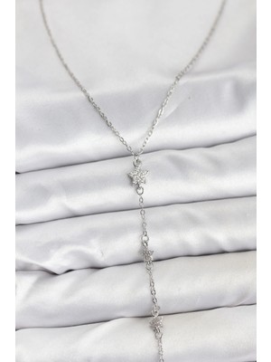 Eco Port 316L Çelik Zincir Gümüş Renkli Yıldız Model Kadın Y Kolye