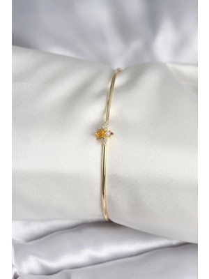 Eco Port Sinek Figürlü Gold Renk Pirinç Kadın Bileklik