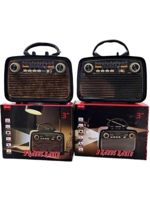 Eskitme Nostalji Tasarımlı Bluetoothlu Nostalji Radyo Ahşap Nostaljik Görünümlü