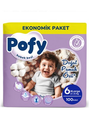 Pofy Xl 6 Numara Bebek Bezi 100 Ad