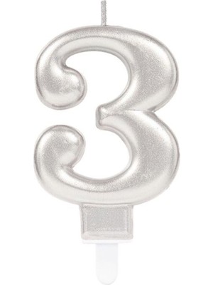 Empressco 3 Renkli Gümüş Tonlu Mum Seti, Şık ve Renkli Dekoratif Aksesuar