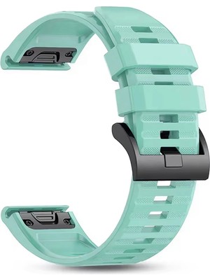 Caseonn Garmin Fenix 7 Solar Quick Fit Uyumlu Yedek Silikon Kordon Mint