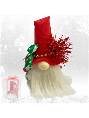 Empressco Yılbaşı Temalı Şans Cücesi, Kutulu, 12CM x 9cm, 1 Adet, Kırmızı