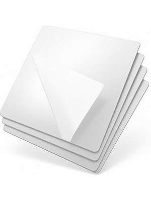 Tuncel Store Adaptoll 4 Adet Kendinden Yapışkanlı Pleksi Ayna Levha, Kırılmaz Akrilik Duvar Aynası, Dekoratif ve