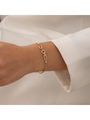 Hakan Mücevherat Trend Model 14 Ayar Altın Bileklik