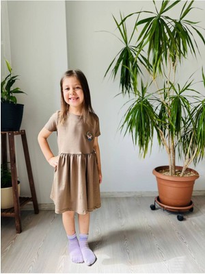 Lily & Co. Melek Desen Nakışlı Kız Çocuk Elbisesi