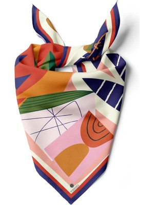 Vissona Geometrik Desenli Bandana
