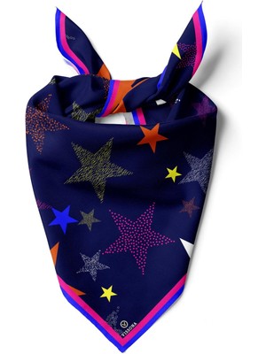 Vissona Geometrik Desenli Ipek Bandana