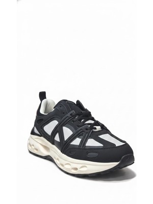 Lufian Vlad Siyah-Bej Erkek Hakiki Deri Spor Ayakkabı