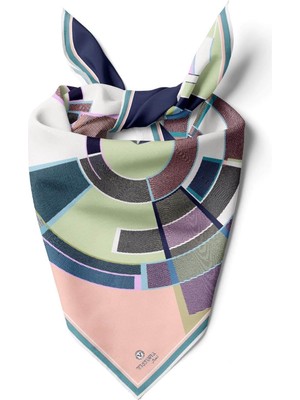 Vissona %100 Ipek Kadın Desenli Bandana 80X80