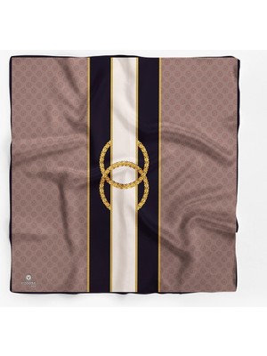 Vissona %100 Ipek Kadın Desenli Bandana 80X80