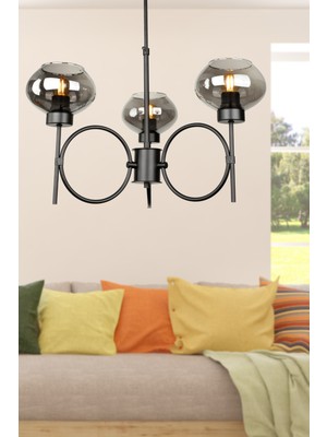 Begüsa Zontes 3.lü Avize Siyah