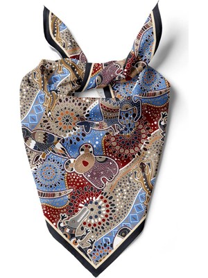 Vissona Etnik Desenli Ipek Bandana