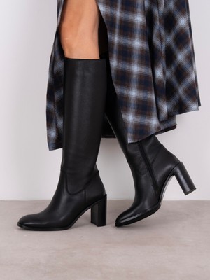 Ece'nin Butiği Zandra Siyah Hakiki Deri Kadın Çizme