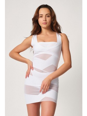 Marsilyan Beyaz Mı Emay 2934 Toparlayıcı Elbise Lazer Korse